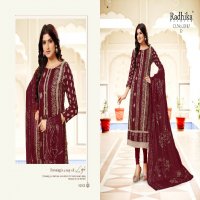 Radhika Azara Rocket Wholesale Pure Jaam Cotton With Carosia Work Dress Material