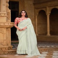 KASHVI CREATION ABHILASHA VOL 4 LINEN SILK WEAVING PATTERN FANCY SAREE WHOLESALER