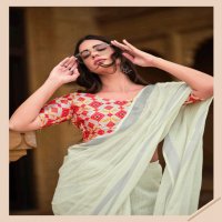 KASHVI CREATION ABHILASHA VOL 4 LINEN SILK WEAVING PATTERN FANCY SAREE WHOLESALER