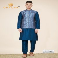 Outluk Vol-17 Wholesale Heavy Jacquard With Self Work Mens Kurta With Pajama