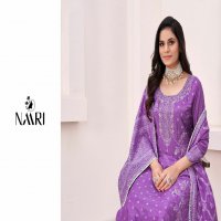 Naari Shiraz Wholesale Pure Viscose Muslin Jacquard With Siroski Work Dress Material