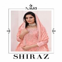 Naari Shiraz Wholesale Pure Viscose Muslin Jacquard With Siroski Work Dress Material
