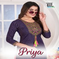 Blue Hills Priya Wholesale 14 Kg Reyon Foil Print Kurtis