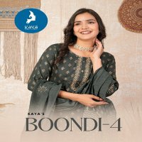 KAYA BOONDI VOL 4 READYMADE FANCY STRAIGHT KURTI PANT DUAPTTA