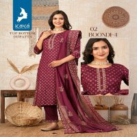 KAYA BOONDI VOL 4 READYMADE FANCY STRAIGHT KURTI PANT DUAPTTA