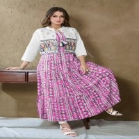 Ambika Blooming Wholesale Ghera With Frill Daman With Koti Kurtis