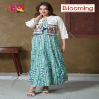 Ambika Blooming Wholesale Ghera With Frill Daman With Koti Kurtis