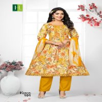 Hirwa Kanak Wholesale 3-side Border Work Naira 3-Piece Salwar Suits