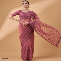 RADHA VOL 2 BY MAHOTSAV NET EMBROIDERED SAREE WITH UNSTITCHED BLOUSE