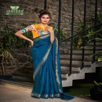 SANSKAR TEX LYRA COTTON COMFORTABLE DESIGNER SILVER JARI WEAVING BORDER SAREE