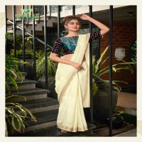 SANSKAR TEX LYRA COTTON COMFORTABLE DESIGNER SILVER JARI WEAVING BORDER SAREE