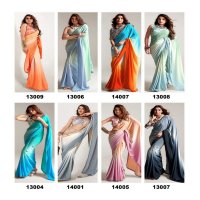 SANSKAR TEX NEXA ETHNIC STYLE SATIN GEORGETTE SIROWSKI WORK SAREE WHOLESALER