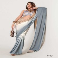 SANSKAR TEX NEXA ETHNIC STYLE SATIN GEORGETTE SIROWSKI WORK SAREE WHOLESALER