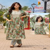 IMPOSSIBLE BY MASTER STYLISH NAYRA CUT RAYON FOIL PRETTY LOOK READYMADE 3PCS DRESS