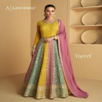 AASHIRWAD TAREEF FANCY GEORGETTE EXCLUSIVE DESIGN FLAIR GOWN SET COLLECTION