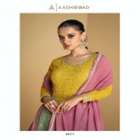 AASHIRWAD TAREEF FANCY GEORGETTE EXCLUSIVE DESIGN FLAIR GOWN SET COLLECTION