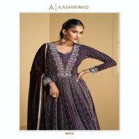 AASHIRWAD TAREEF FANCY GEORGETTE EXCLUSIVE DESIGN FLAIR GOWN SET COLLECTION