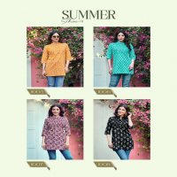 SUMMER SHINE VOL 1 BY RADHIKA LIFESTYLE COTTON PRINT FULLY STITCH PRETTY LOOK GIRL TOP