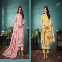 Esaira By Esta Eline Wholesale Cambric Cotton With Mirror Work Dress Material