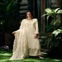 Varsha Oyster Wholesale Viscose Chinon With Embroidery Function Wear Suits