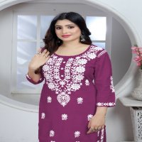 Rasili Nx Sui Dhaga Wholesale Chikankari Embroidery Kurti With Pant