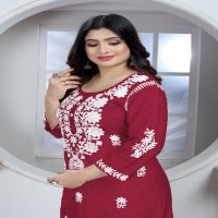 Rasili Nx Sui Dhaga Wholesale Chikankari Embroidery Kurti With Pant