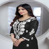 Rasili Nx Sui Dhaga Wholesale Chikankari Embroidery Kurti With Pant