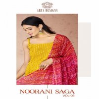 Arya Noorani Saga Vol-8 Wholesale Readymade Embroidery Work Designer Suits