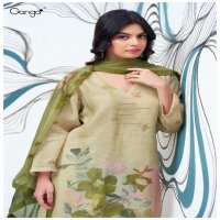 Ganga Winona S2654 Wholesale Pure Linen With Embroidery Work Suits