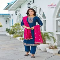 Aanchi Sadhna Wholesale Vichitra Top With Bottom And Dupatta