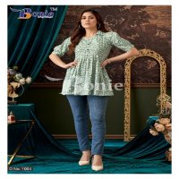 Bonie Krishi Vol-1 Wholesale Cotton Neck Pattern Short Tops