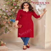 Sangeet Pintex Nx Wholesale Heavy Rayon Pintex Work Long Kurtis