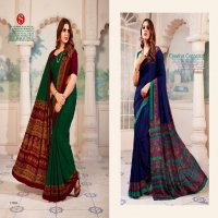 Sushma Silk Stars Wholesale Silky Print Crape Sarees Catalog