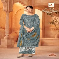 Alok Dream Patiyala Vol-1 Wholesale Pure Cambric Cotton With Embroidery Dress Material