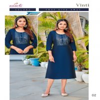 Aanchi Vinti Wholesale Rangila Fancy Straight Cut Long Kurtis