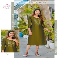 Aanchi Vinti Wholesale Rangila Fancy Straight Cut Long Kurtis