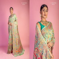 Manjula Aardhya Vol-8 Wholesale Kashmiri Pashmina With Handloom Sarees