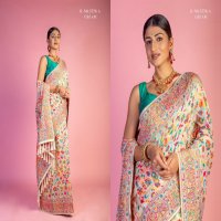 Manjula Aardhya Vol-8 Wholesale Kashmiri Pashmina With Handloom Sarees