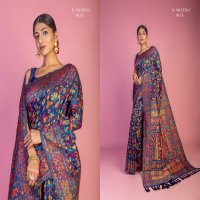 Manjula Aardhya Vol-8 Wholesale Kashmiri Pashmina With Handloom Sarees