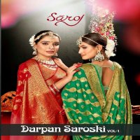 Saroj Darpan Saroski Vol-1 Wholesale Soft Organza With Swaroski Sarees
