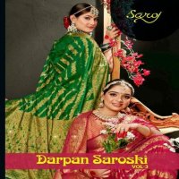 Saroj Darpan Saroski Vol-3 Wholesale Soft Organza With Swaroski Sarees