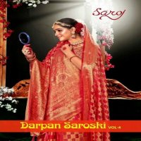 Saroj Darpan Saroski Vol-4 Wholesale Soft Organza With Swaroski Sarees