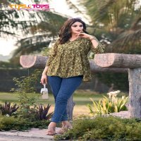 Tips And Tops Glamour Vol-2 Wholesale Georgette Print With Astar Short Tops