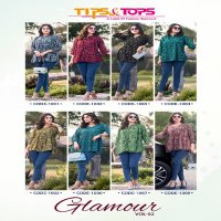 Tips And Tops Glamour Vol-2 Wholesale Georgette Print With Astar Short Tops