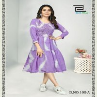 Blue Hills Icy Wholesale Smoke Pattern Both Side Kurtis