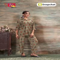 Ambika Snapchat Wholesale Modal Mil Foil Print Cord Sets