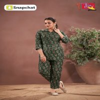 Ambika Snapchat Wholesale Modal Mil Foil Print Cord Sets