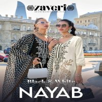 Zaveri Nayab Black And White Wholesale Readymade Salwar Kameez