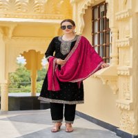 Aanchi Shizuka Wholesale Vichitra Top With Pant And Dupatta