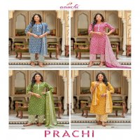 Aanchi Prachi Wholesale Cotton Print Top With Pant And Dupatta